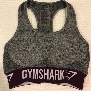Gymshark Flex Sports Bra XS in Maroon/Charcoal